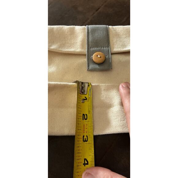 Issey Miayke canvas button front roomy purse bag jewelry, trinkets bits and bobs - Picture 9 of 10